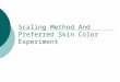 Scaling Method And Preferred Skin Color Experiment