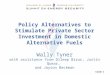 Slide 1 Policy Alternatives to Stimulate Private Sector Investment in Domestic Alternative Fuels Wally Tyner with assistance from Dileep Birur, Justin