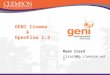 GENI Cinema & OpenFlow 1.3 Ryan Izard rizard@g.clemson.edu