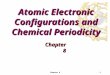 Chapter 81 Atomic Electronic Configurations and Chemical Periodicity Chapter 8