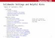 Engineering 1182 Solidworks Settings and Helpful Hints Rev: 2015-03-02, RCBUSICK 1 Table of Contents (TOC) Settings – Pinning the DisplayPinning the Display
