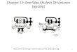 Chapter 12: One-Way ANalysis Of Variance (ANOVA)  1