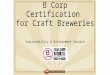Sustainability & Environment Session B Corp Certification for Craft Breweries