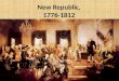 New Republic, 1776-1812. Vocabulary Domestic Allies Federalist Anti-Federalist Nationalism Impressment Republican simplicity Archibald Murphy Common Schools
