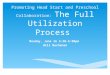 Promoting Head Start and Preschool Collaboration: The Full Utilization Process Monday, June 16 3:30-5:00pm Bill Buchanan