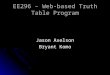 EE296 – Web-based Truth Table Program Jason Axelson Bryant Komo