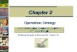 Operations Strategy Operations Management - 5 th Edition Chapter 2 Roberta Russell & Bernard W. Taylor, III