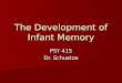 The Development of Infant Memory PSY 415 Dr. Schuetze