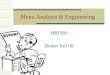 Menu Analysis & Engineering HRT383 Dinner Fall 08