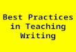 Best Practices in Teaching Writing. My Struggles 