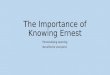 The Importance of Knowing Ernest Personalising Learning Benefits for everyone!