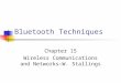 Bluetooth Techniques Chapter 15 Wireless Communications and Networks—W. Stallings