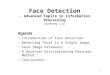 1 Face Detection - Advanced Topics in Information Processing Junhong Liu Agenda Introduction of Face Detection Detecting Faces in A Single Image Face Image