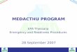 MEDACTHU PROGRAM 28 September 2007 EPA Thessalia Emergency and Readiness Procedures