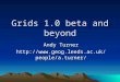 Grids 1.0 beta and beyond Andy Turner