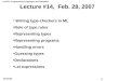 Cse321, Programming Languages and Compilers 1 7/15/2015 Lecture #14, Feb. 28, 2007 Writing type-checkers in ML Role of type rules Representing types Representing