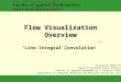 Flow Visualization Overview “Line Integral Convolution” Szigyarto Tamas Peter, Saint-Petersburg State University, Faculty of Applied Mathematics – Control