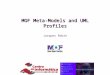 Ontologies Reasoning Components Agents Simulations MOF Meta-Models and UML Profiles Jacques Robin