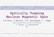 Optically Pumping Nuclear Magnetic Spin M.R.Ross, D.Morris, P.H. Bucksbaum, T. Chupp Physics Department, University of Michigan J. Taylor, N. Gershenfeld
