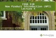 ISQA 510 New Product Introduction (NPI) Lecture 4