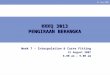 21 Aug 2007 KKKQ 3013 PENGIRAAN BERANGKA Week 7 – Interpolation & Curve Fitting 21 August 2007 8.00 am – 9.00 am