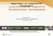 Department of Cooperative Governance Prepared for: Tourism Portfolio Committee 7 November 2014