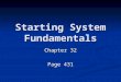 Starting System Fundamentals Chapter 32 Page 431