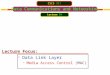 Lecture Focus: Data Communications and Networking  Data Link Layer  Media Access Control (MAC) Lecture 24 CSCS 311