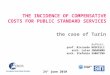 THE INCIDENCE OF COMPENSATIVE COSTS FOR PUBLIC STANDARD SERVICES the case of Turin Authors: prof. Riccardo ROSCELLI arch. Luisa INGARAMO arch. Stefania