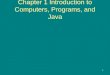 1 Chapter 1 Introduction to Computers, Programs, and Java