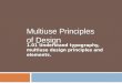 1.01 Understand typography, multiuse design principles and elements. Multiuse Principles of Design