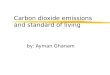 Carbon dioxide emissions and standard of living by: Ayman Ghanam