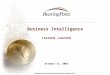 Business Intelligence Lessons Learned October 21, 2005