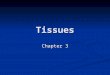 Tissues Chapter 3. Types of tissues Tissues – group of cells that have specialized structural and functional roles Tissues – group of cells that have