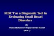 MDCT as a Diagnostic Tool in Evaluating Small Bowel Disorders By Rania Mohammed Refaat Abd El-Hamid (MSc. )