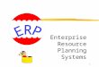 1 Enterprise Resource Planning Systems. 2 Problems with Non-ERP Systems zIn-house design limits connectivity outside the company zTendency toward separate