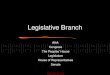 Legislative Branch AKA: Congress The Peoples’ House Legislature House of Representatives Senate House Trivia