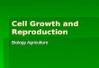 Cell Growth and Reproduction Biology Agriculture