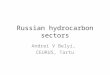 Russian hydrocarbon sectors Andrei V Belyi, CEURUS, Tartu