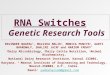 RNA Switches Genetic Research Tools RAVINDER NAGPAL 1, MALVIKA MALIK 1, MONICA PUNIYA 2, AARTI BHARDWAJ 3, SHALINI JAIN 4 and HARIOM YADAV 4* 1 Dairy Microbiology,