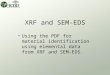 XRF and SEM-EDS Using the PDF for material identification using elemental data from XRF and SEM-EDS