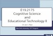Cognitive Science Overview Design Activity Cognitive Apprenticeship Theory Cognitive Flexibility Theory
