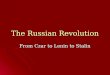 The Russian Revolution From Czar to Lenin to Stalin