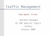 Traffic Management Hossein Naraghi CE 590 Special Topics Safety January 2003 Time spent: 13 hrs