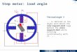 1 Step motor: load angle BsBs N S S N I1I1 BrBr The load angle θ... is defined as the angle with which the rotor magnetic field lags behind the stator