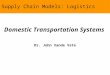 Domestic Transportation Systems Dr. John Vande Vate Supply Chain Models: Logistics