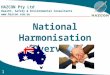 1 National Harmonisation Overview HAZCON Pty Ltd Health, Safety & Environmental Consultants 