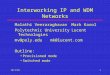 10/3/991 Interworking IP and WDM Networks Malathi VeeraraghavanMark Karol Polytechnic UniversityLucent Technologies mv@poly.edumk@lucent.com Outline: Provisioned