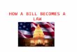 HOW A BILL BECOMES A LAW OUR BILL WILL BE INTRODUCED IN THE HOUSE OF REPRESENTATIVES Most bills can be introduced in EITHER the House or the Senate