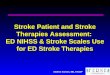 Andrew Asimos, MD, FACEP Stroke Patient and Stroke Therapies Assessment: ED NIHSS & Stroke Scales Use for ED Stroke Therapies
